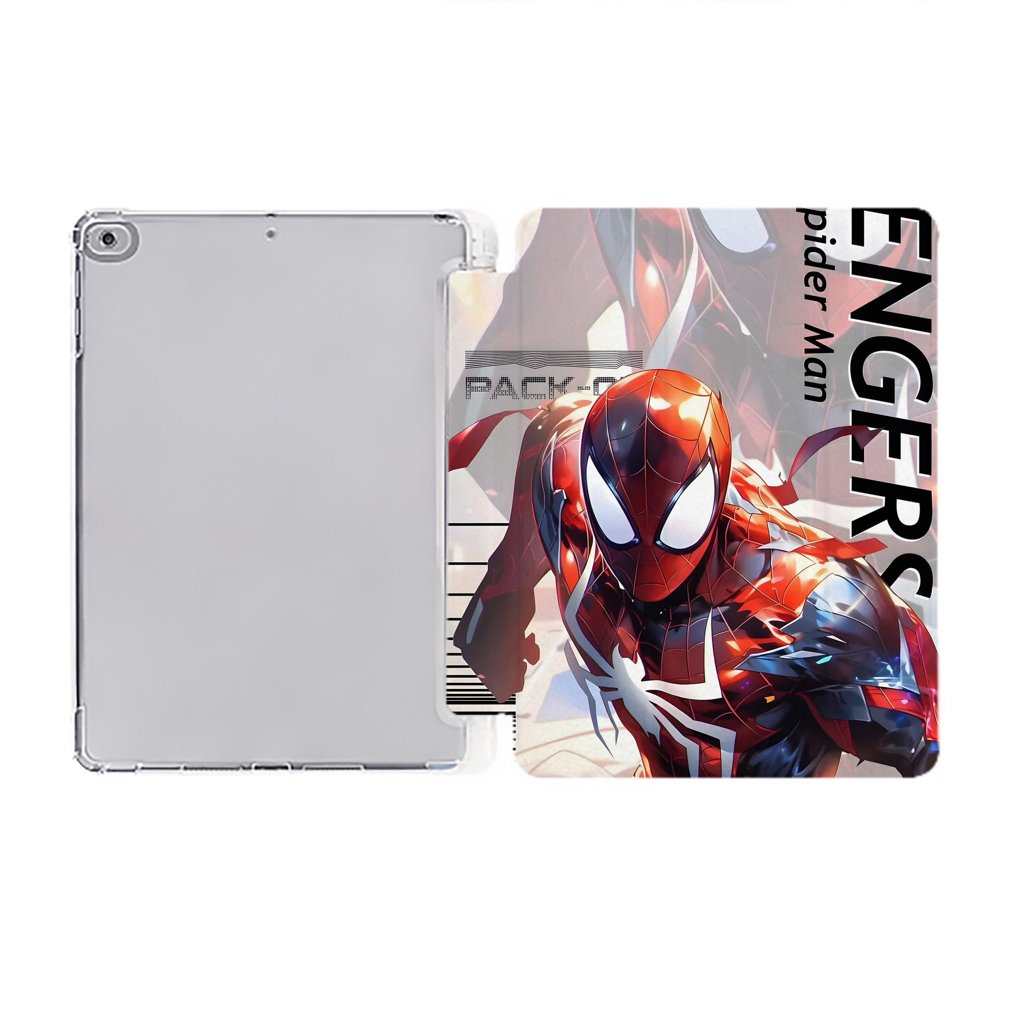 （画像用） アベンジャーズ The Avengers IPad ケース ペン収納付き 三つ折りスタンド PUレザー×シリコン 対応機種9.5/10.5/10.9インチ